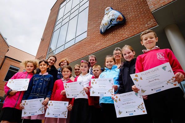Schools’ creations join moth trail at Bridgehead and Flemingate